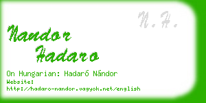 nandor hadaro business card